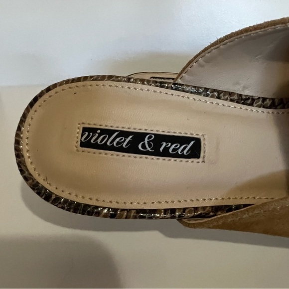 Violet & Red Selma Camel Leather Mules - Picture 5 of 8